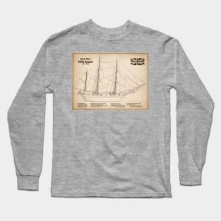 Charles Darwin HMS Beagle Tall Ship - SDL Long Sleeve T-Shirt